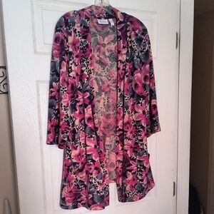 Denim And Company Floral Kimono Cardigan